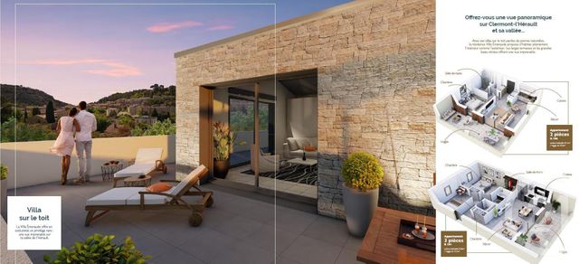 Appartement T2 à vendre - 2 pièces - 43.7 m2 - CLERMONT L HERAULT - 34 - LANGUEDOC-ROUSSILLON - Century 21 Terrasses Et Vallées