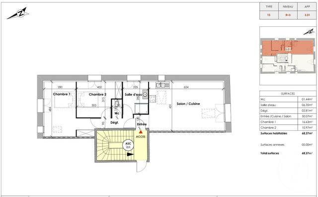 Appartement T3 à vendre CLERMONT L HERAULT